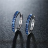 European and American simple large circle earrings, single-row crystal zircon ear buckles, full diamond ear rings, ear studs, women's accessories wholesale Application Scenario